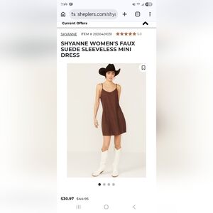 Shyanne Faux Suede Dress BNWT XL